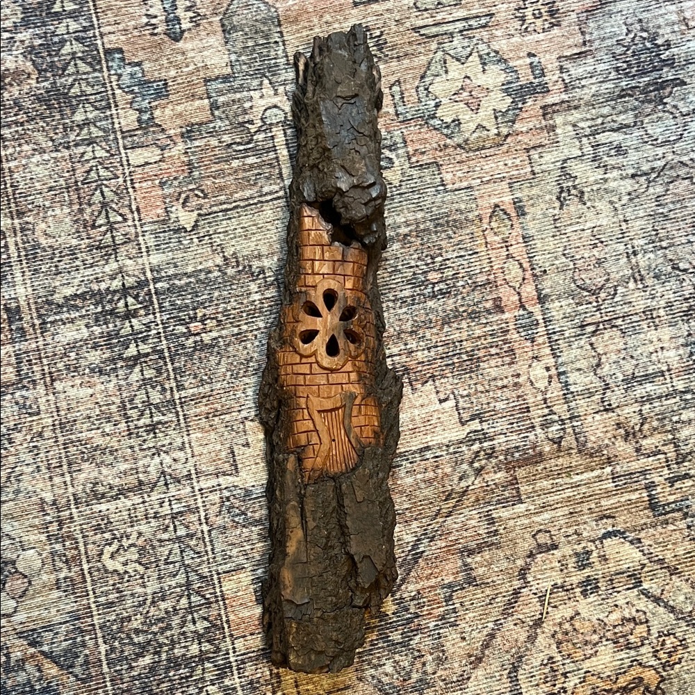Rustic Carved Wood Wall Art